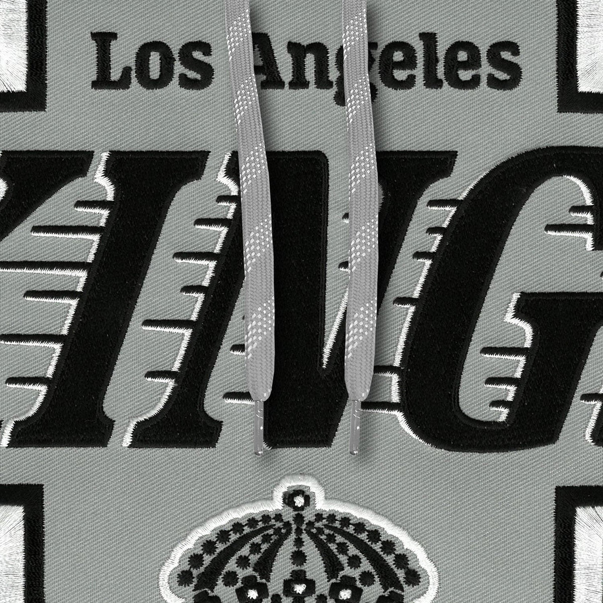 Los Angeles Kings NHL Bulletin Men Athletic Grey Express Twill Logo Hoodie product image 2, provided for visual reference