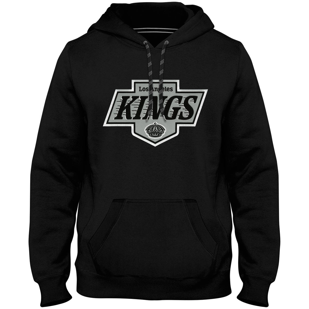 Los Angeles Kings NHL Bulletin Men Black Express Twill Logo Hoodie product image 1, provided for visual reference and
