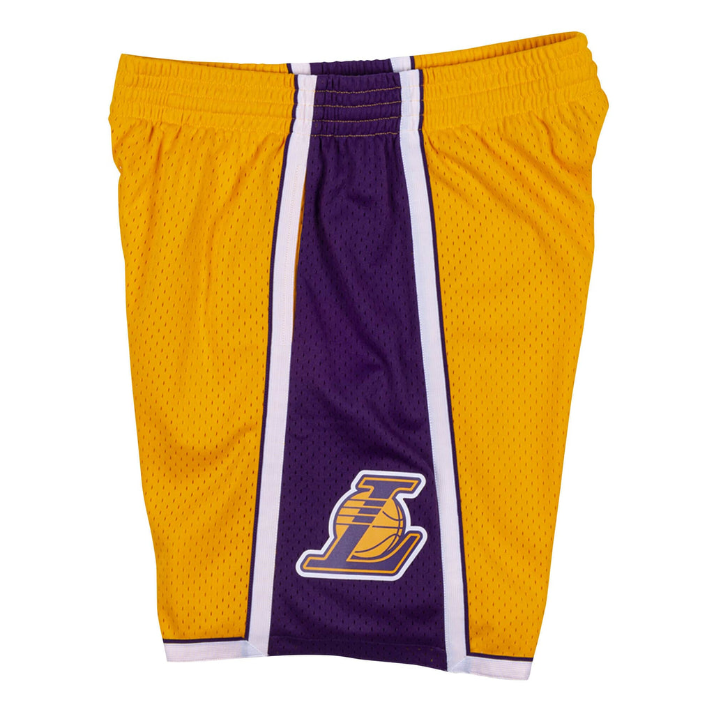Los Angeles Lakers NBA Mitchell & Ness Men Gold/Purple 2009-10 Hardwood Classics Swingman Shorts product image 2, provided