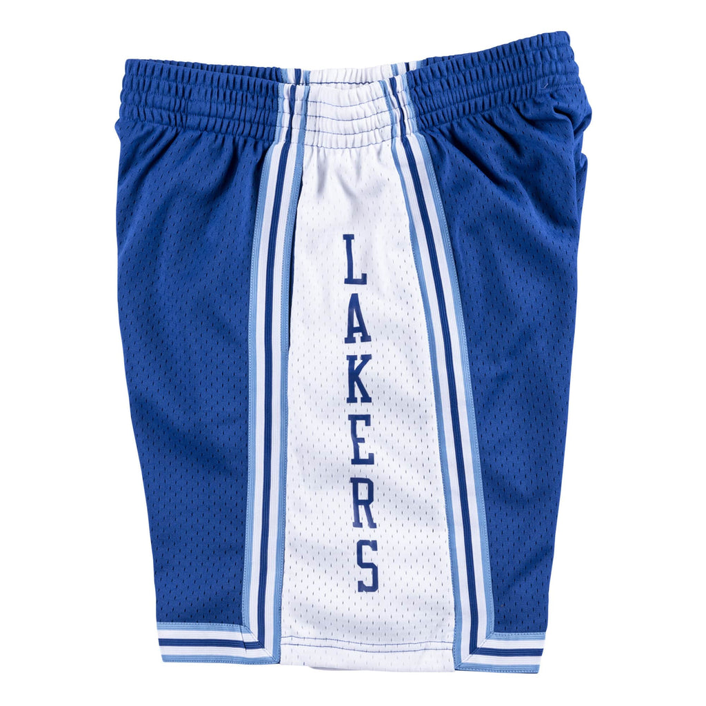 Los Angeles Lakers NBA Mitchell & Ness Men Royal Blue 1996-97 Hardwood Classics Swingman Shorts product image 4, provided