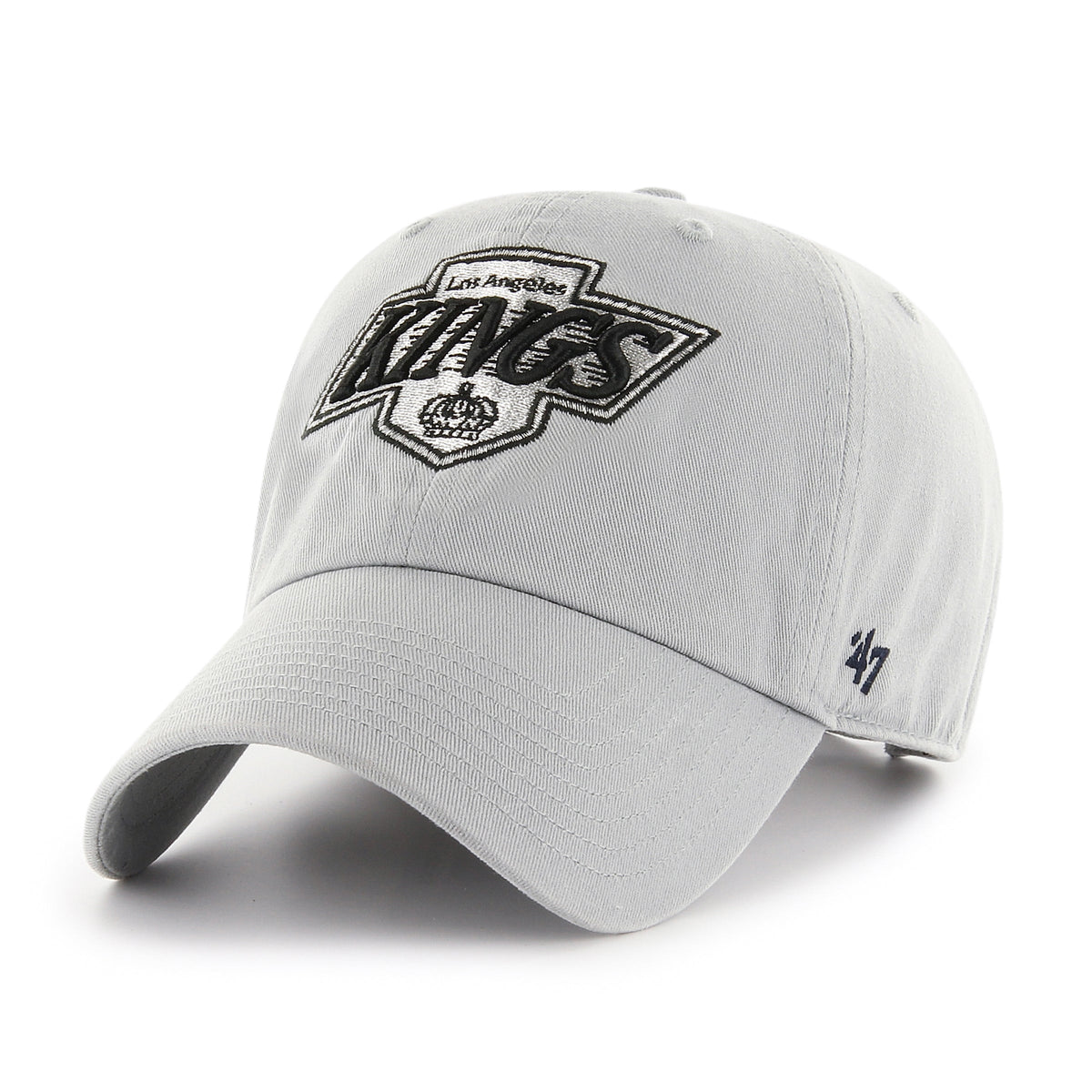 Los Angeles Kings NHL 47 Brand Men Grey Vintage Clean Up Adjustable Hat product image 1, provided for visual reference and