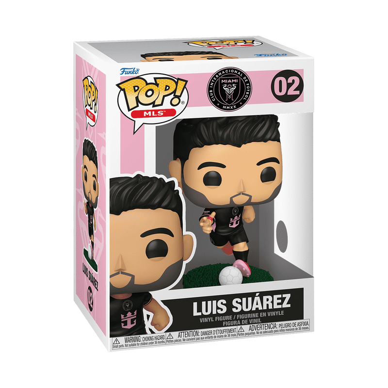 Luis Suárez Inter Miami CF MLS #02 Away Uniform Funko POP Vinyl Figure product image 1, provided for visual reference and