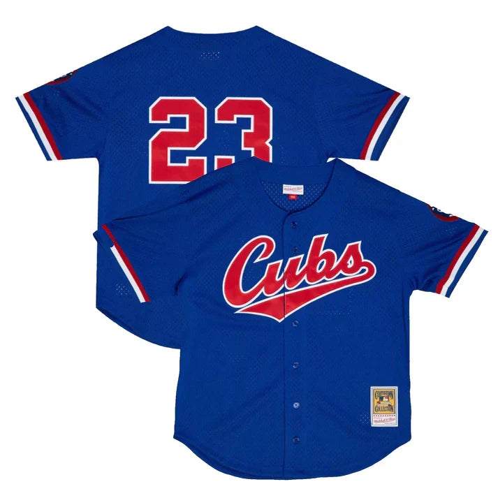 Ryne Sandberg Chicago Cubs MLB Mitchell & Ness Men Royal 1996 Authentic BP Jersey product image 1, provided for visual