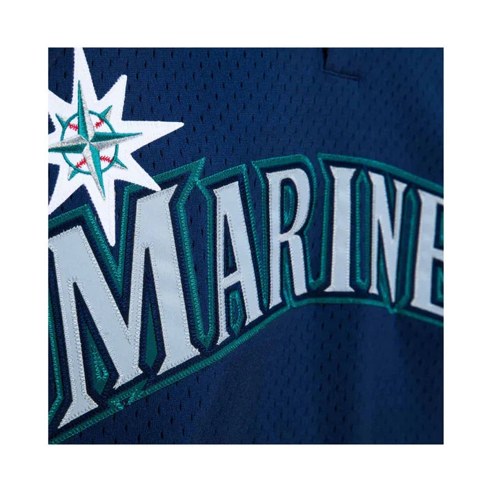 Ichiro Suzuki Seattle Mariners MLB Mitchell & Ness Men Navy 2002 Authentic BP Jersey product image 4, provided for visual