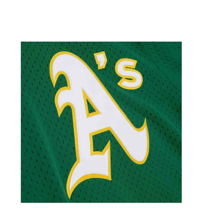 Reggie Jackson Oakland Athletics MLB Mitchell & Ness Men Green 1987 Authentic BP Jersey product image 4, provided for visual