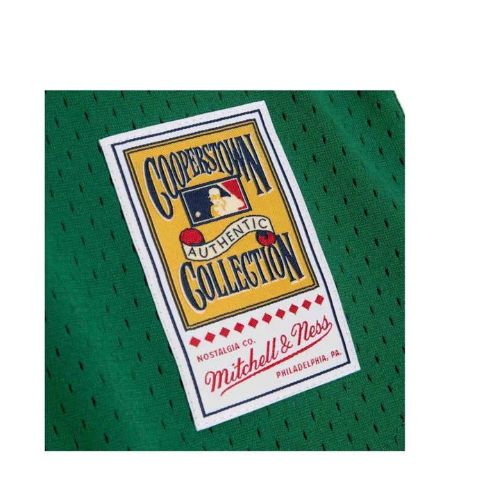 Reggie Jackson Oakland Athletics MLB Mitchell & Ness Men Green 1987 Authentic BP Jersey product image 3, provided for visual