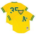 Rickey Henderson Oakland Athletics MLB Mitchell & Ness Men Yellow 1984 Authentic BP Jersey product image 1, provided for