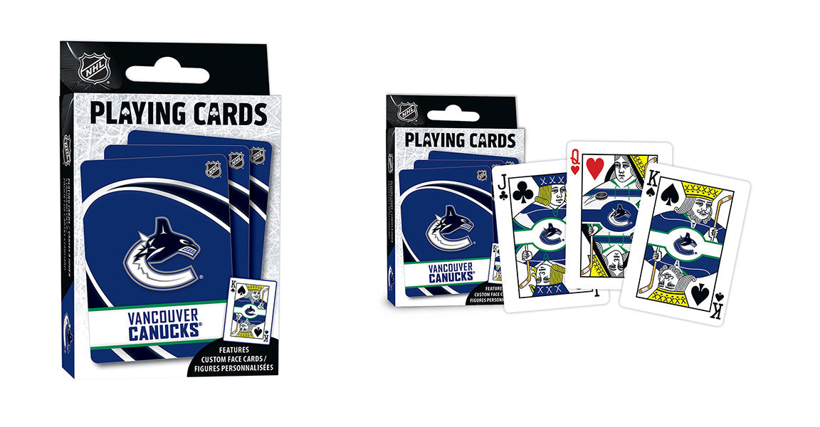 Vancouver Canucks NHL Masterpieces Playing Cards product image 1, provided for visual reference and product detail review