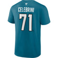 Macklin Celebrini San Jose Sharks NHL Fanatics Branded Men Teal Authentic T Shirt product image 1, provided for visual