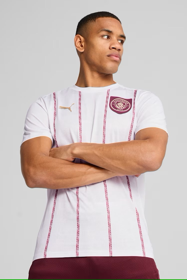 Manchester City EPL Puma Men White 2024/25 Pre-Match Jersey product image 5, provided for visual reference and product