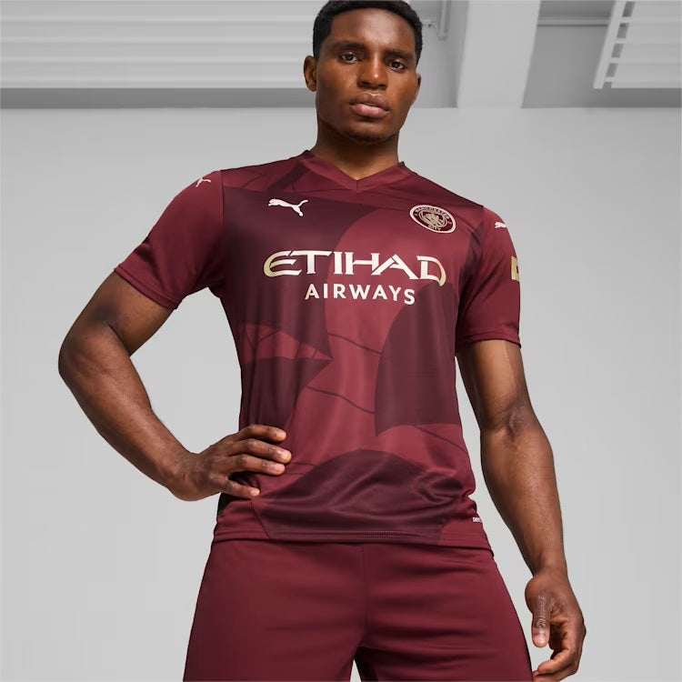 Manchester City EPL Puma Men Red 2024/25 Third Replica Jersey product image 3, provided for visual reference and product