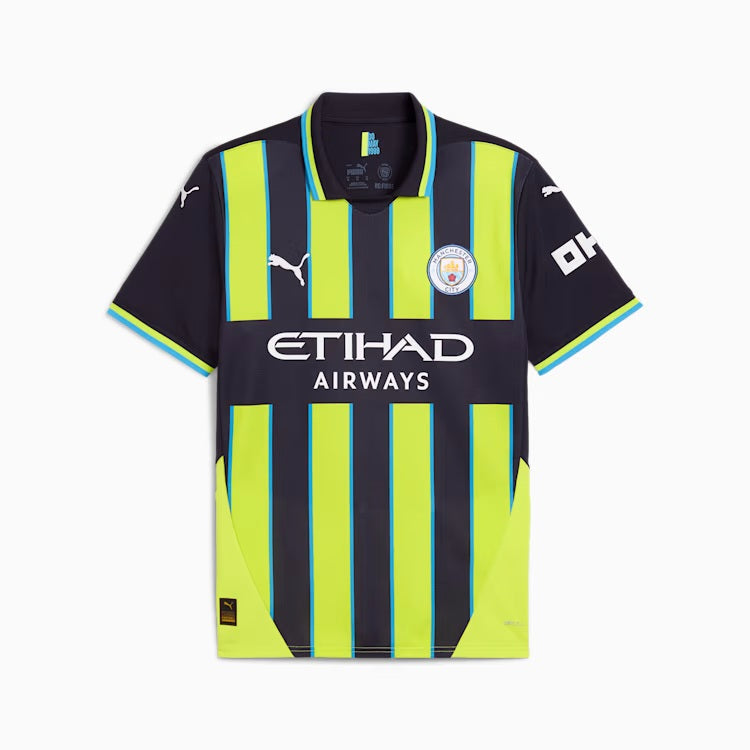 Manchester City EPL Puma Men Yellow/Navy 2024/25 Replica Jersey product image 1, provided for visual reference and product