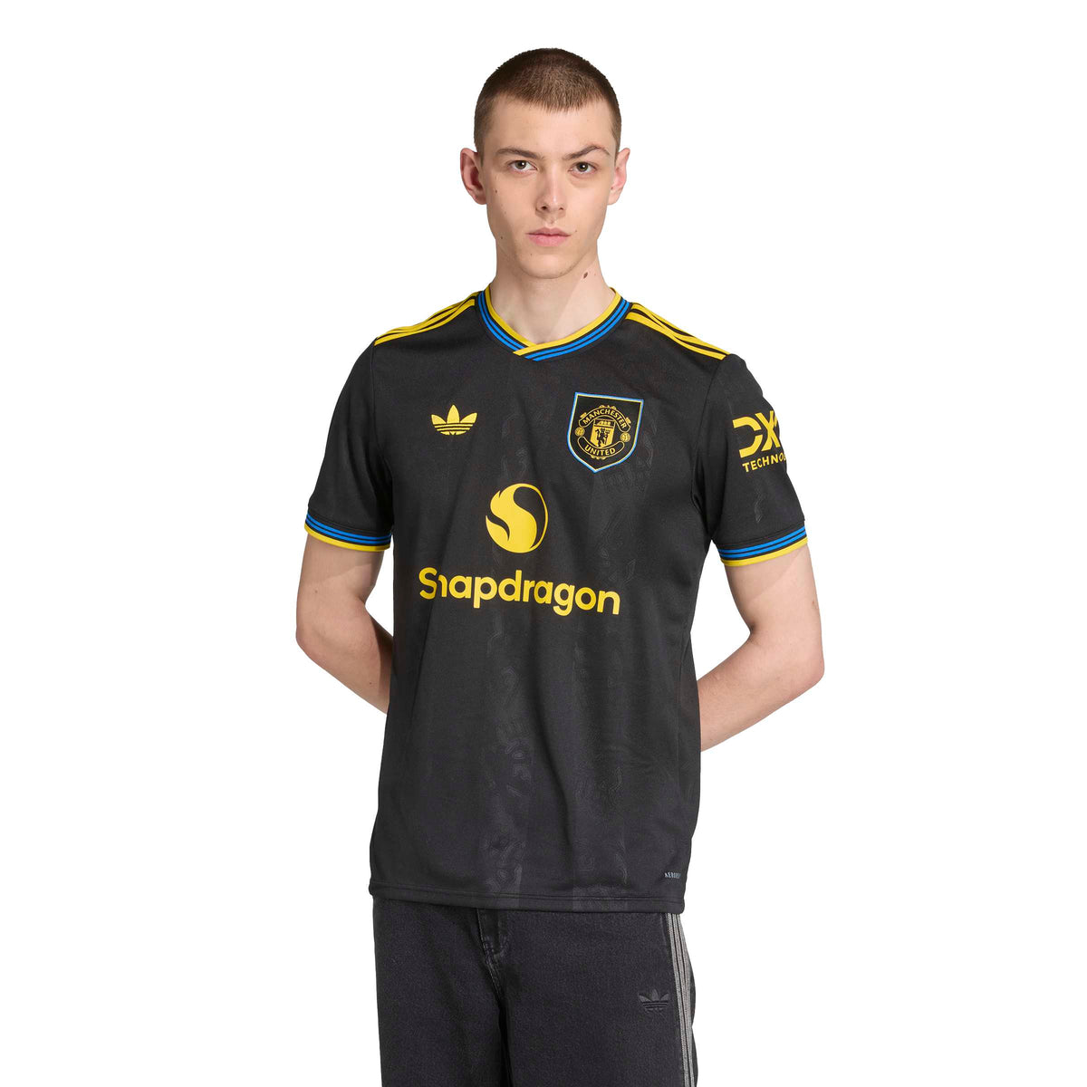 Manchester United FC EPL Adidas Men Black 2025/26 Third Replica Jersey product image 4, provided for visual reference and