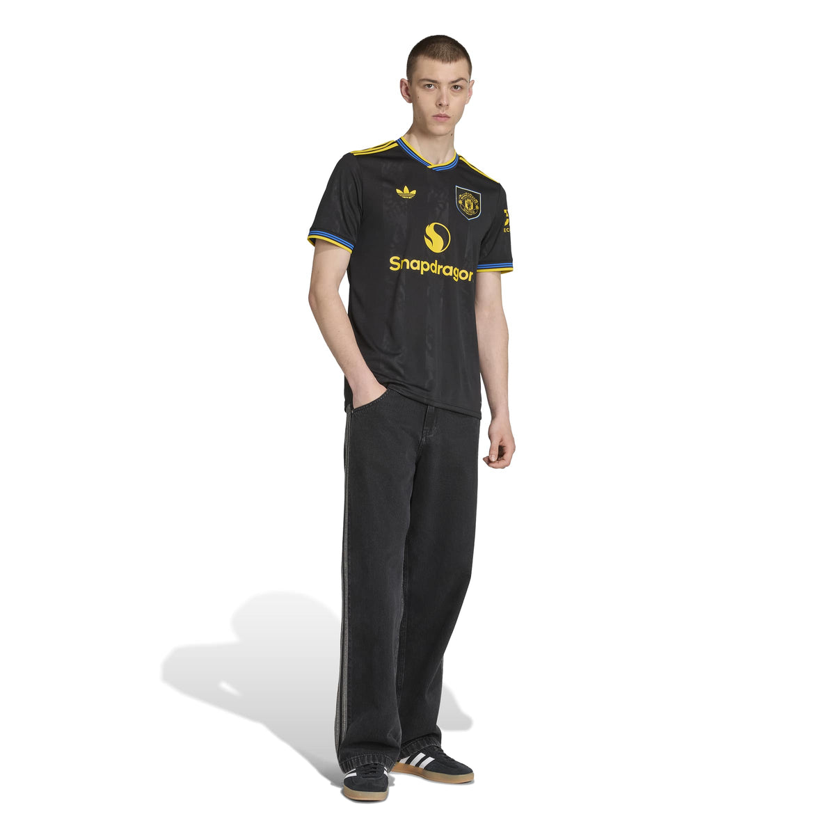 Manchester United FC EPL Adidas Men Black 2025/26 Third Replica Jersey product image 6, provided for visual reference and