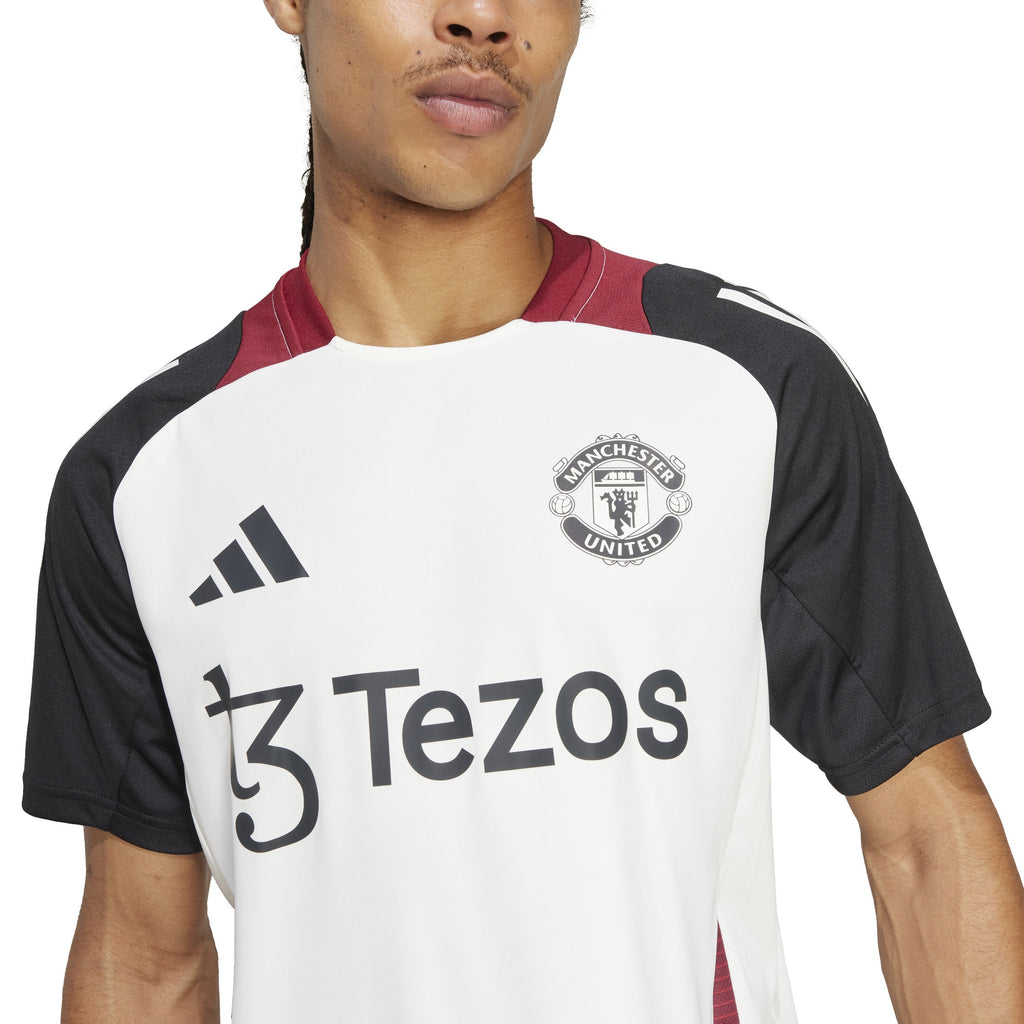 Manchester United FC EPL Adidas Men White 2025 Training Jersey product image 7, provided for visual reference and product
