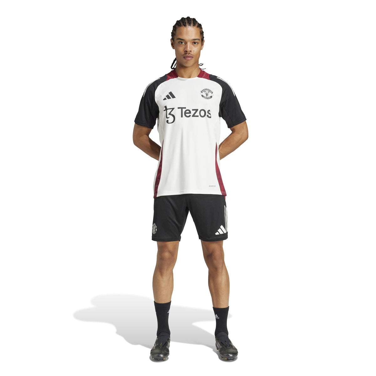 Manchester United FC EPL Adidas Men White 2025 Training Jersey product image 6, provided for visual reference and product