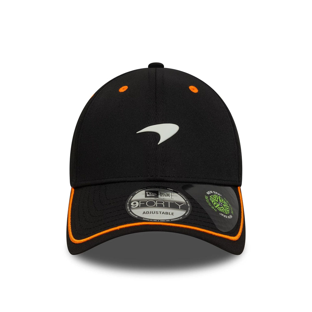 McLaren F1 New Era Men Black 9Forty Pop Adjustable Hat product image 3, provided for visual reference and product detail
