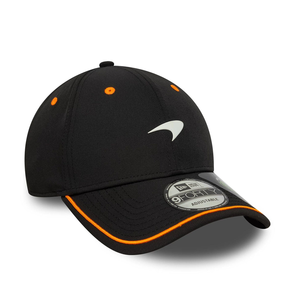 McLaren F1 New Era Men Black 9Forty Pop Adjustable Hat product image 4, provided for visual reference and product detail