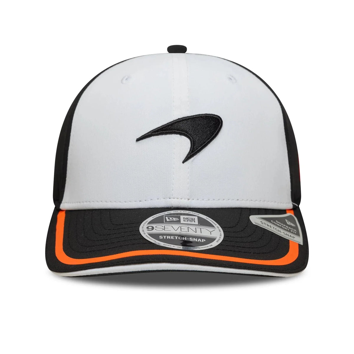 McLaren F1 New Era Men White 9Seventy Retro Stretch Snapback product image 3, provided for visual reference and product