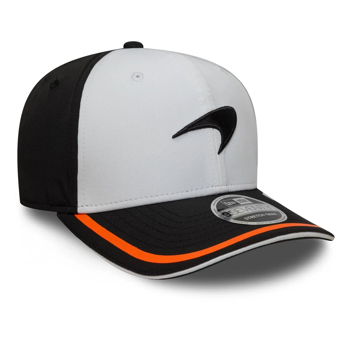 McLaren F1 New Era Men White 9Seventy Retro Stretch Snapback product image 4, provided for visual reference and product