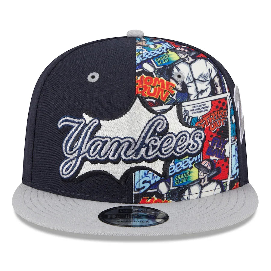 New York Yankees MLB New Era Men Navy/Gray 9Fifty 2025 Diamond Hero Edition Snapback product image 3, provided for visual
