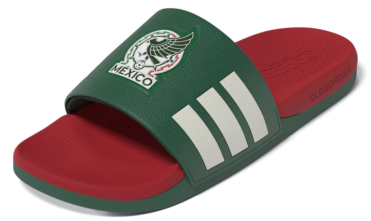 Mexico National Team FIFA Adidas Men Green Adilette Comfort Sandals product image 1, provided for visual reference and
