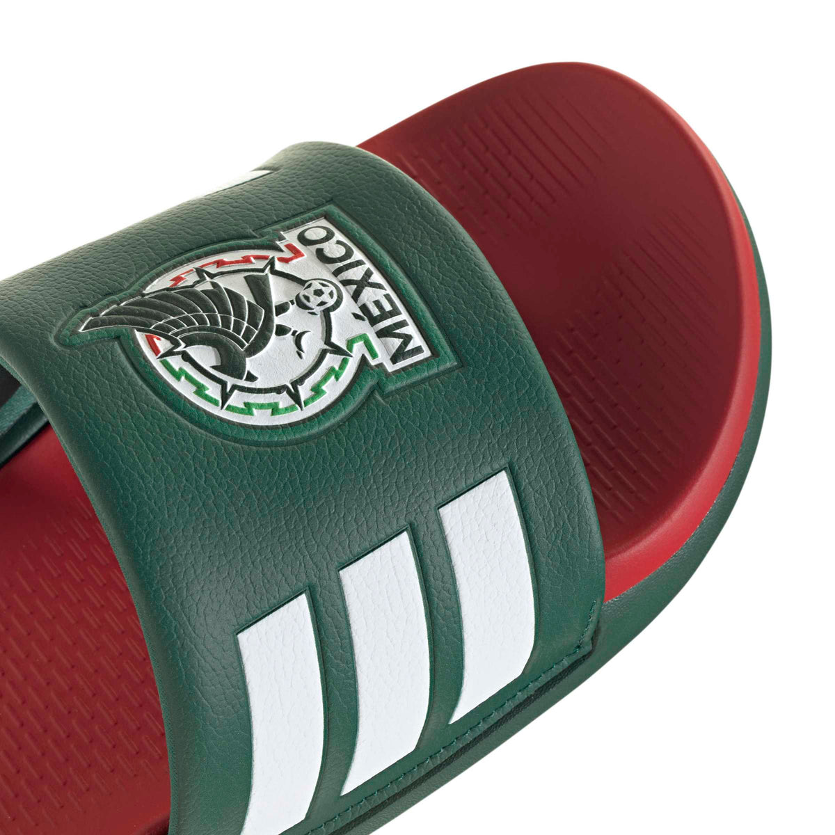 Mexico National Team FIFA Adidas Men Green Adilette Comfort Sandals product image 2, provided for visual reference and
