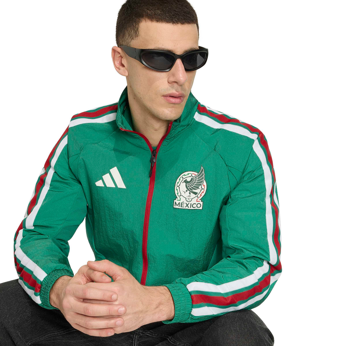 Mexico National Team FIFA Adidas Men Green Anthem Jacket product image 5, provided for visual reference and product detail