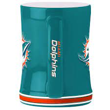 Miami Dolphins NFL TSV 14oz Teal Sculpted Mug product image 2, provided for visual reference and product detail review