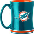 Miami Dolphins NFL TSV 14oz Teal Sculpted Mug product image 1, provided for visual reference and product detail review