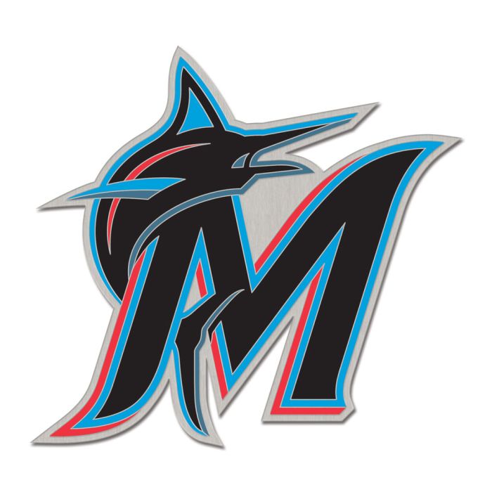 Miami Marlins MLB WinCraft Retro Collector Enamel Pin product image 1, provided for visual reference and product detail