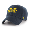 Michigan Wolverines NCAA 47 Brand Men Navy Clean Up Adjustable Hat product image 1, provided for visual reference and