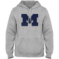 Michigan Wolverines NCAA Bulletin Men Athletics Grey Express Twill Logo Hoodie product image 1, provided for visual