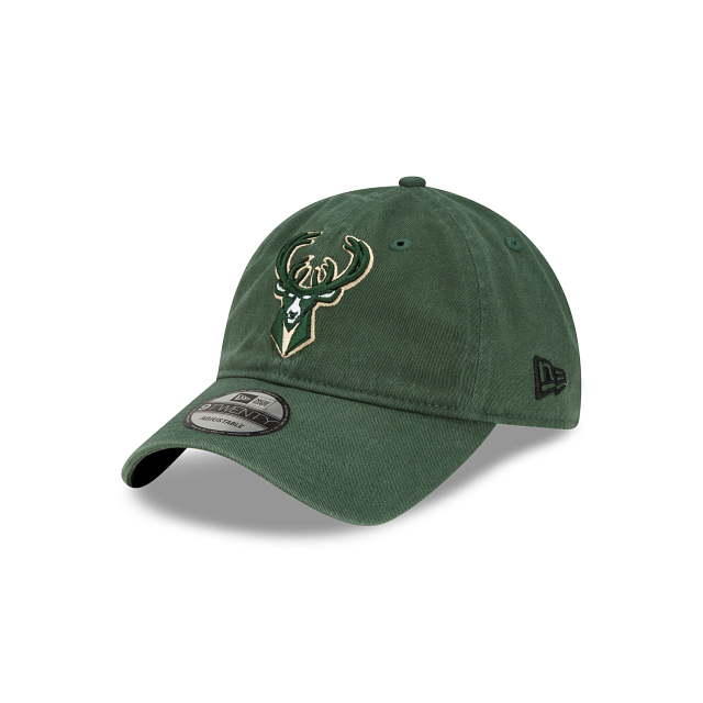 Milwaukee Bucks NBA New Era Men Green 9Twenty Core Classic Adjustable Hat product image 1, provided for visual reference and