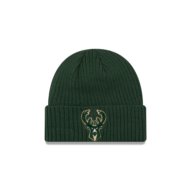 Milwaukee Bucks NBA New Era Men Green Core Classic Cuff Knit Beanie product image 1, provided for visual reference and