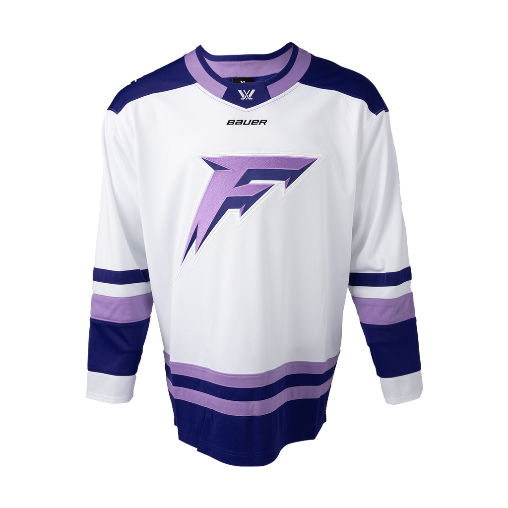 Minnesota Frost PWHL Bauer Unisex White 2025 Replica Away Jersey product image 1, provided for visual reference and product