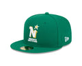 Minnesota North Stars NHL New Era Men Green 59Fifty Core Fitted Hat product image 1, provided for visual reference and