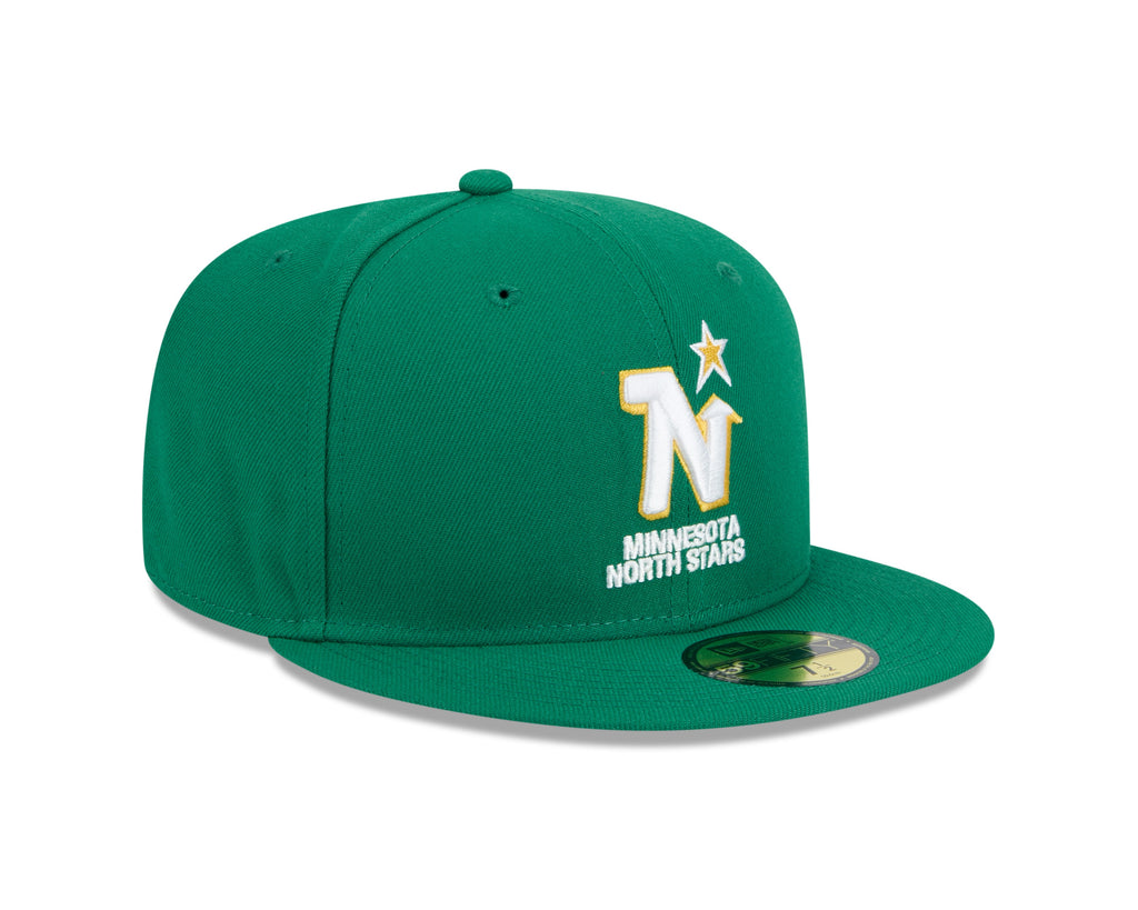 Minnesota North Stars NHL New Era Men Green 59Fifty Core Fitted Hat product image 4, provided for visual reference and