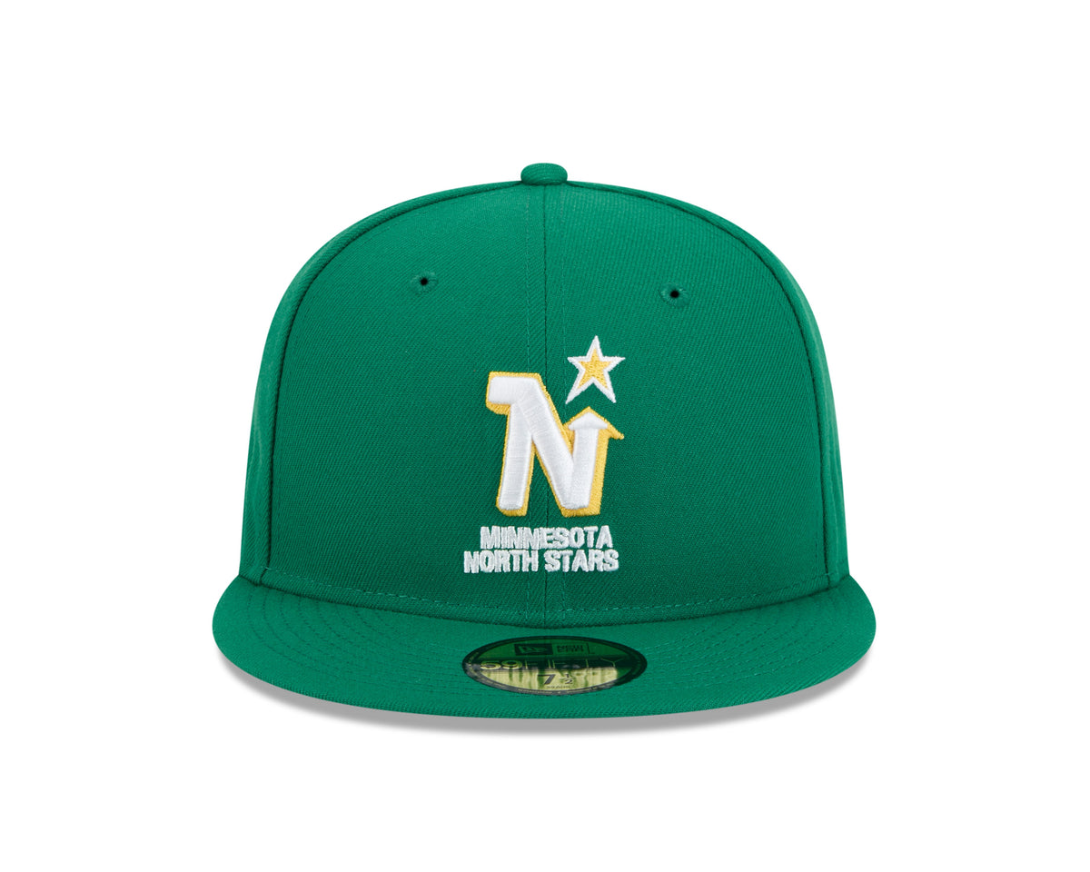 Minnesota North Stars NHL New Era Men Green 59Fifty Core Fitted Hat product image 3, provided for visual reference and
