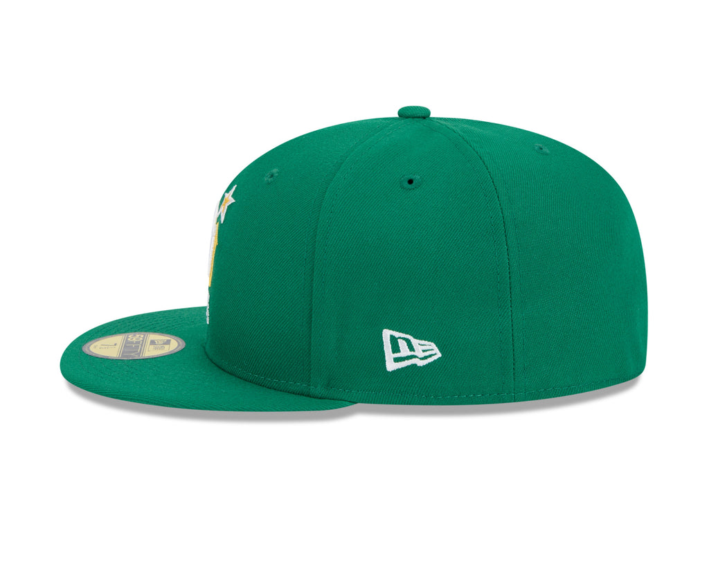 Minnesota North Stars NHL New Era Men Green 59Fifty Core Fitted Hat product image 5, provided for visual reference and