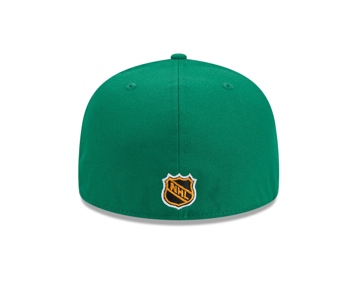 Minnesota North Stars NHL New Era Men Green 59Fifty Core Fitted Hat product image 2, provided for visual reference and