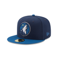 Minnesota Timberwolves NBA New Era Men Navy/Royal 59Fifty Two Tone Fitted Hat product image 1, provided for visual reference