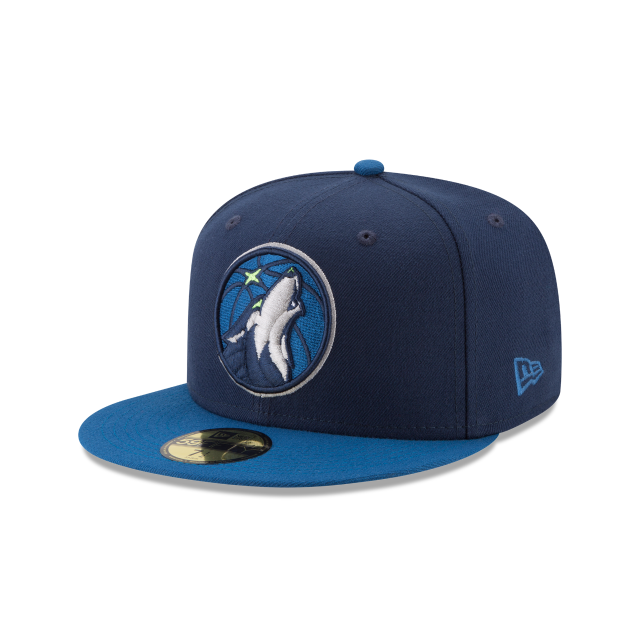 Minnesota Timberwolves NBA New Era Men Navy/Royal 59Fifty Two Tone Fitted Hat product image 1, provided for visual reference