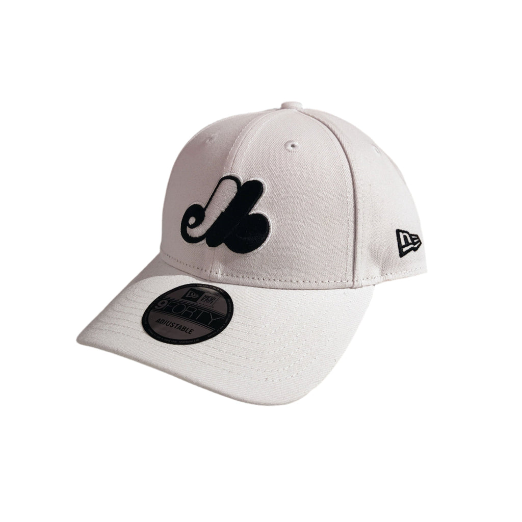Montreal Expos MLB New Era Men White 9Forty Cooperstown Adjustable Hat product image 1, provided for visual reference and
