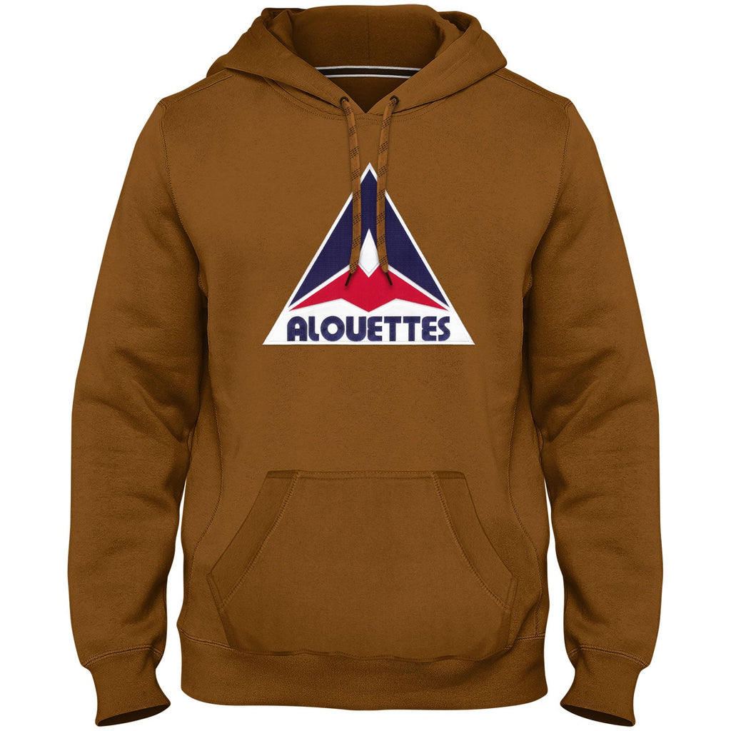 Montreal Alouettes CFL Bulletin Men Dune Express Twill Retro Logo Hoodie product image 1, provided for visual reference and