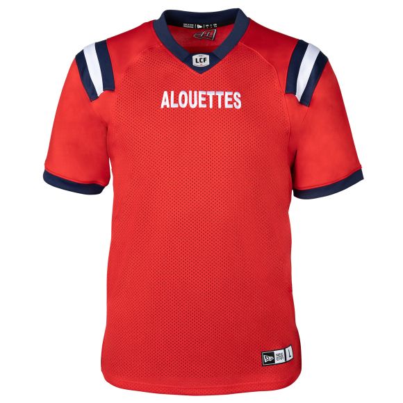 Montreal Alouettes CFL New Era Men Red 3rd Alternate Replica Jersey product image 1, provided for visual reference and