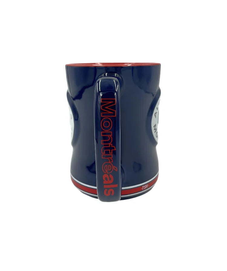 Montreal Alouettes CFL TSV 14oz Blue Sculpted Mug product image 2, provided for visual reference and product detail review