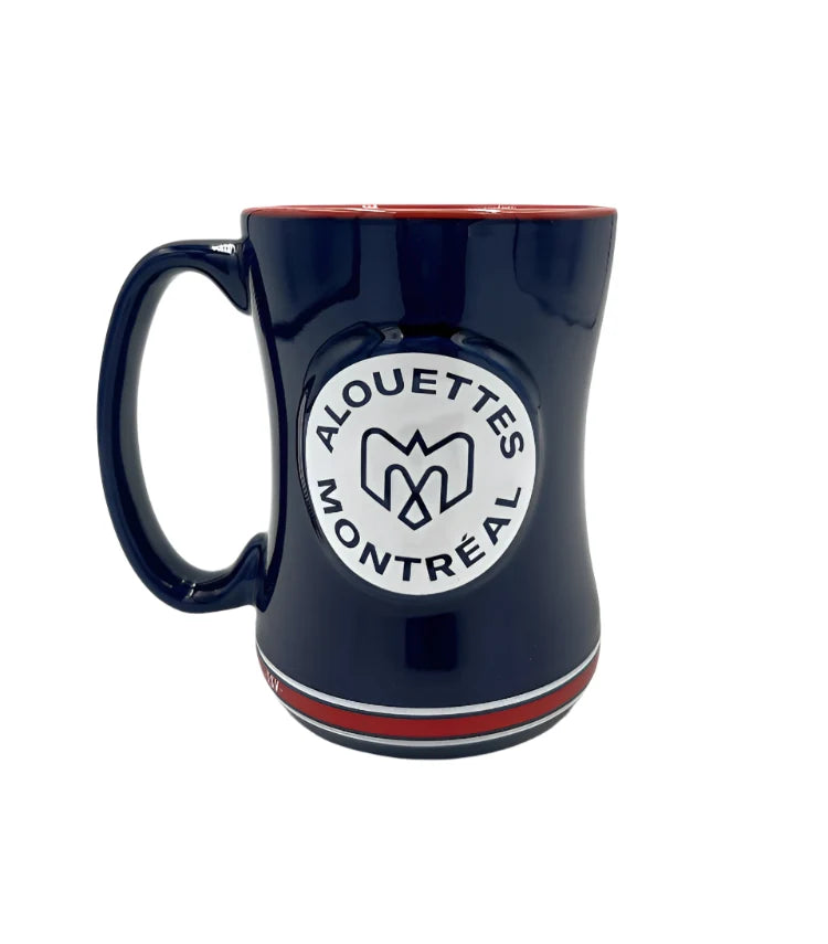 Montreal Alouettes CFL TSV 14oz Blue Sculpted Mug product image 1, provided for visual reference and product detail review