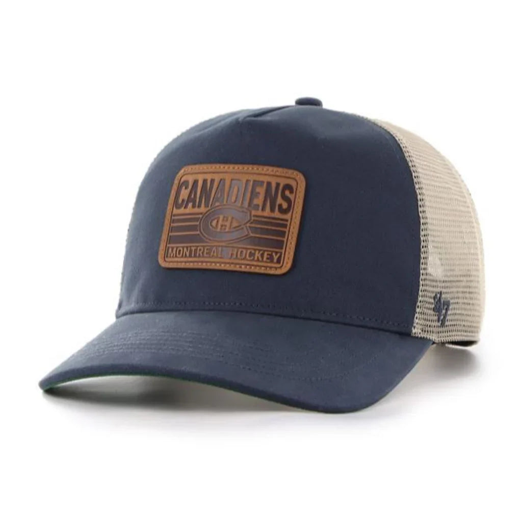 Montreal Canadiens NHL 47 Brand Men Navy Squamish Hitch Trucker Snapback product image 1, provided for visual reference and