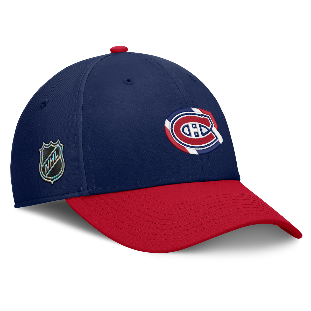 Montreal Canadiens NHL Fanatics Branded Men Navy/Red 2026 Draft Authentic Pro Stretch Fit Hat product image 4, provided for